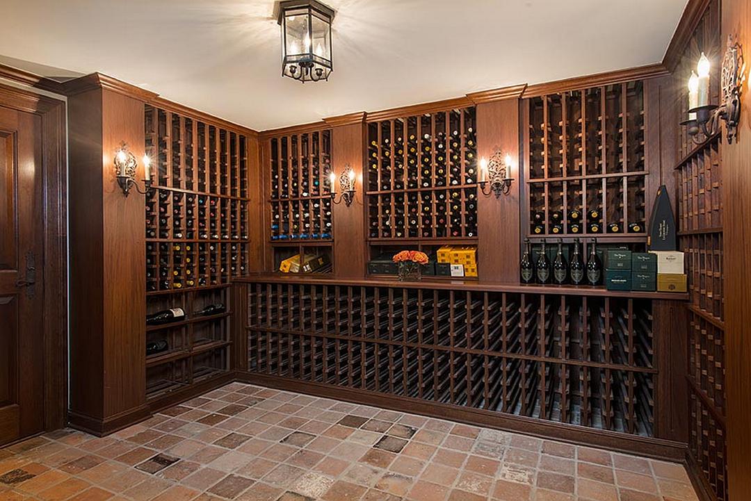 Georgian Style Greenwich Connecticut home wine cellar