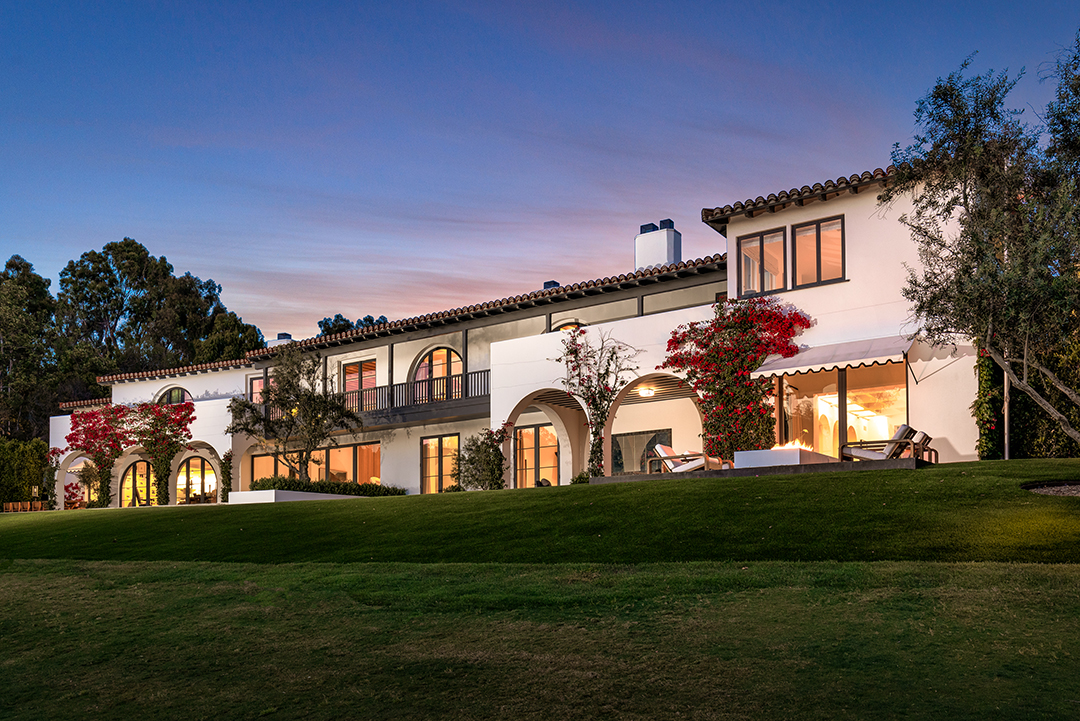 Lori Loughlin's Bel Air home white exterior
