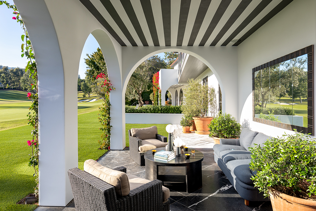 Patio at Lori Loughlin's Bel Air home