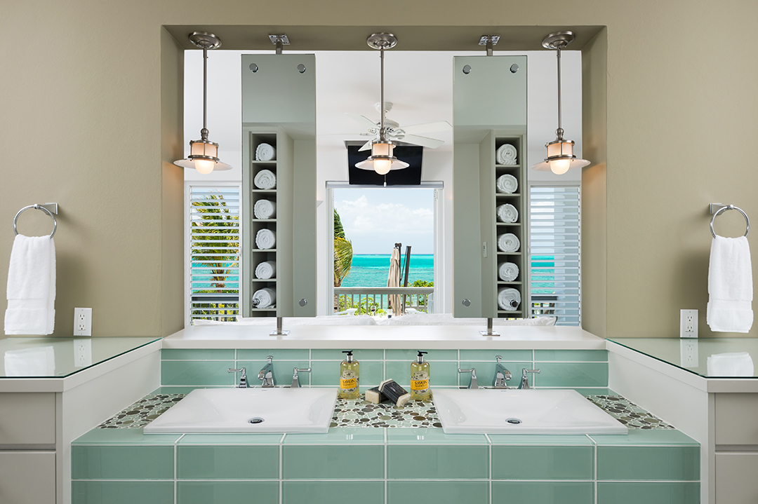 Oceanfront Turks and Caicos Villa Vanities