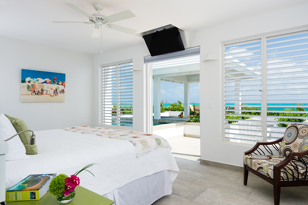 Oceanfront Turks and Caicos Villa Bedroom