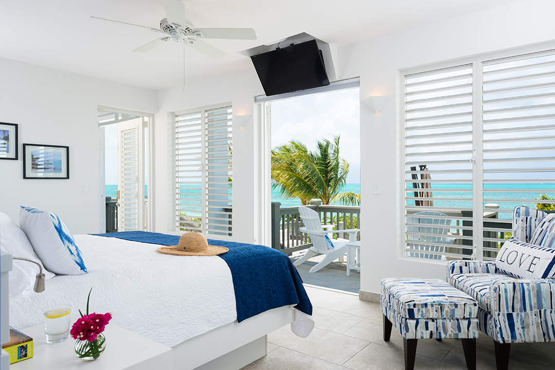 Oceanfront Turks and Caicos Villa Bedroom