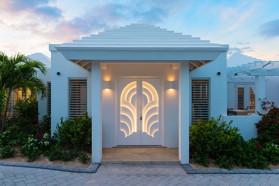 Oceanfront Turks and Caicos Villa Entrance