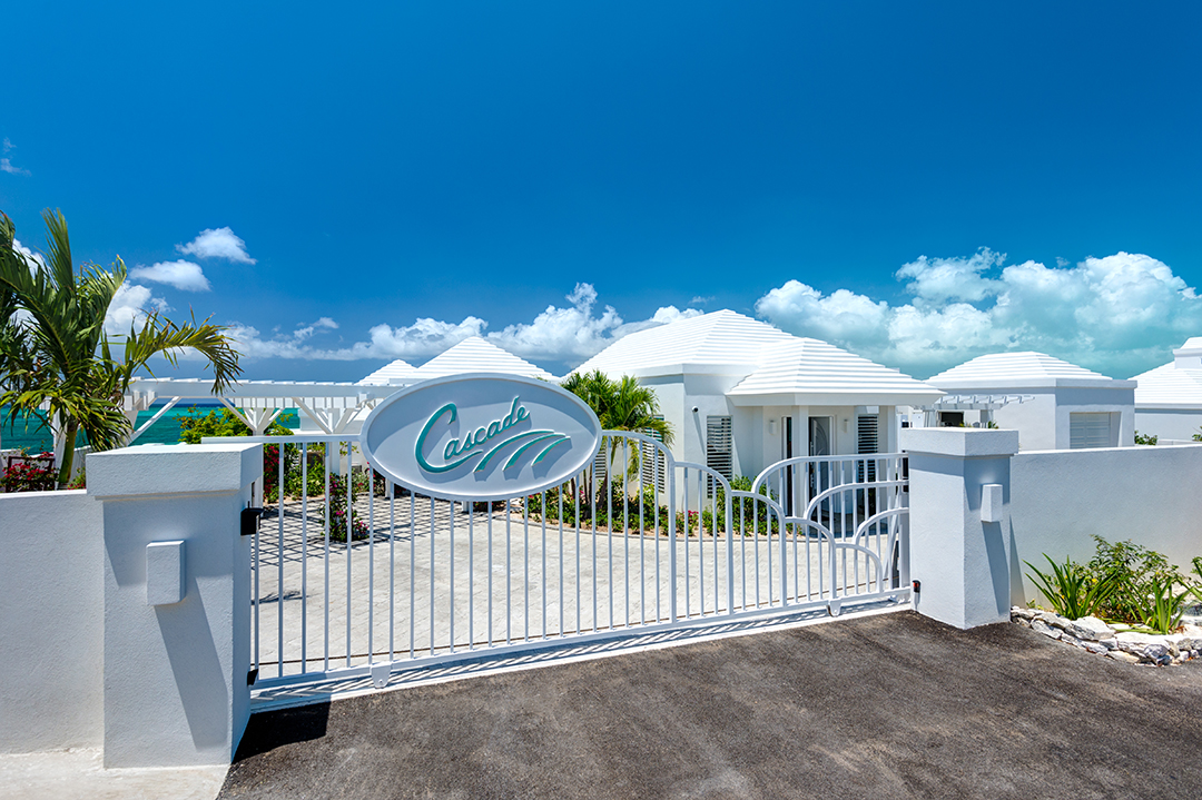 Oceanfront Turks and Caicos Villa Gate Entrance