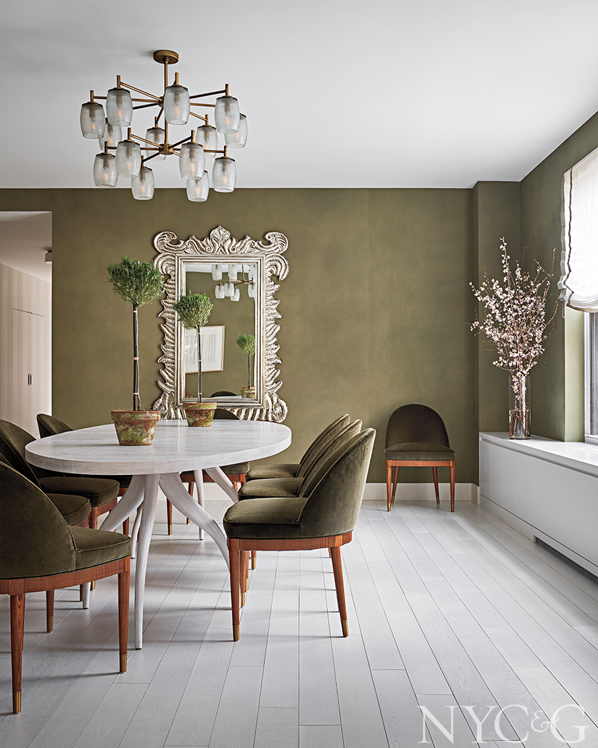 Park Avenue Traditional modern Apartment Dining Room