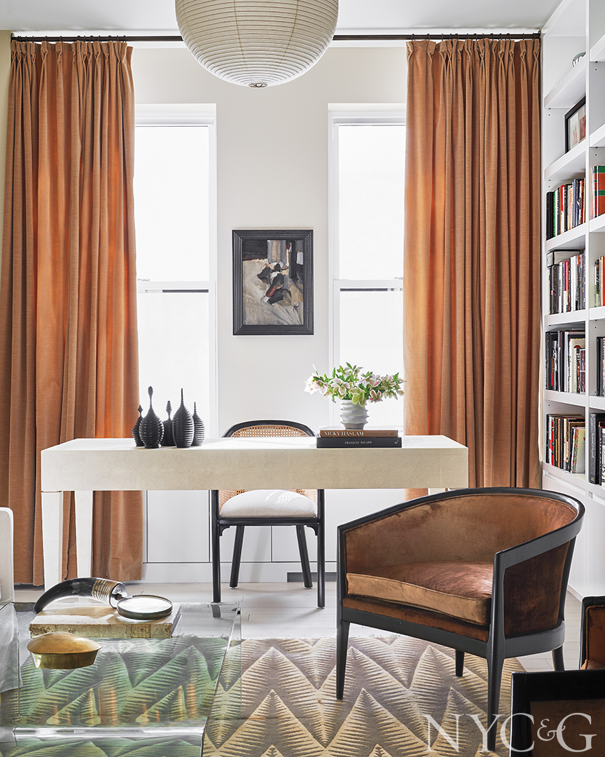 Park Avenue Traditional modern Apartment Study Room