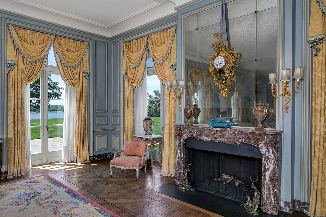 Marble fireplace at Bon Jovi's New Jersey Estate