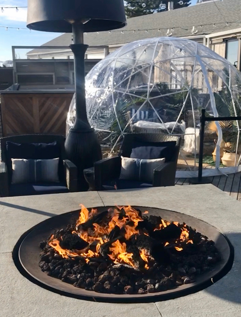 Igloo fire pit