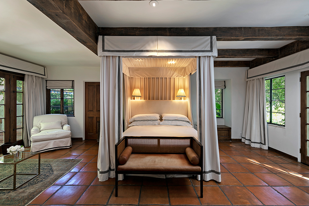 Master bedroom at Katharine Hepburn's Former home