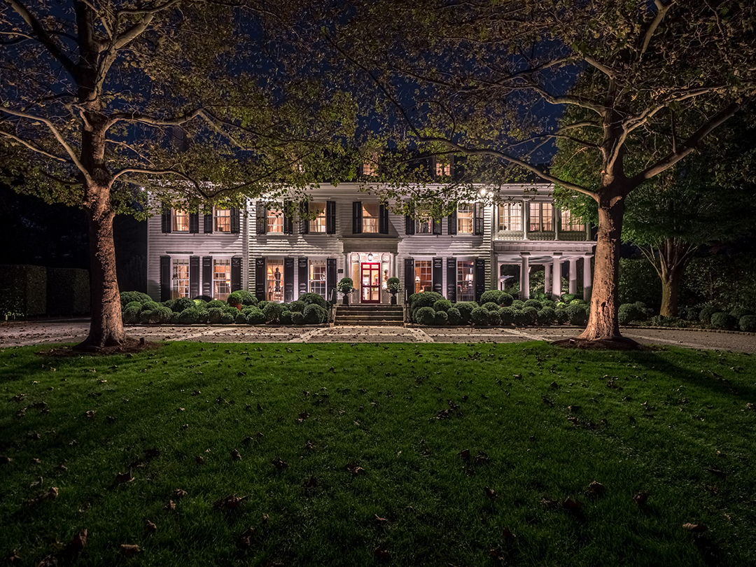 205 Round Hill Road Greenwich Estate Night View