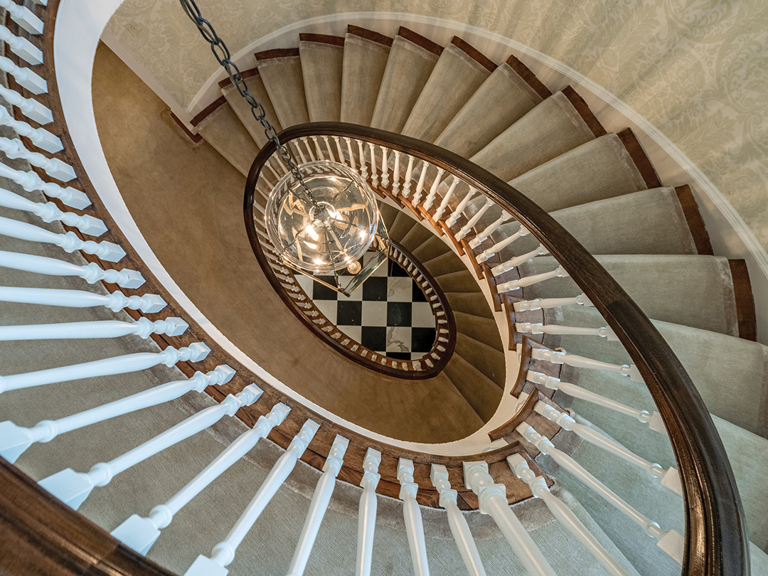205 Round Hill Road Greenwich Estate Staircase