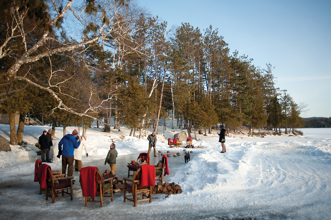 Curling On The Lake