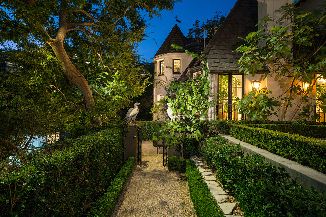 Jean Louis Deniot California Home Night Gardened Path