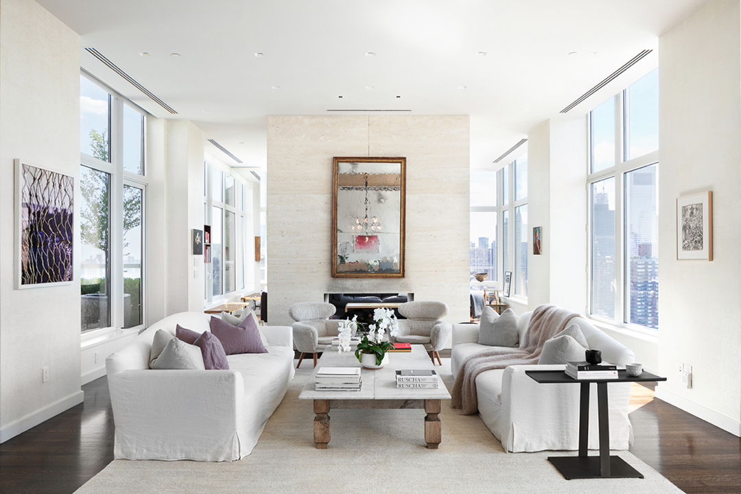 Jennifer Lawrence Upper East Side Penthouse Living Room