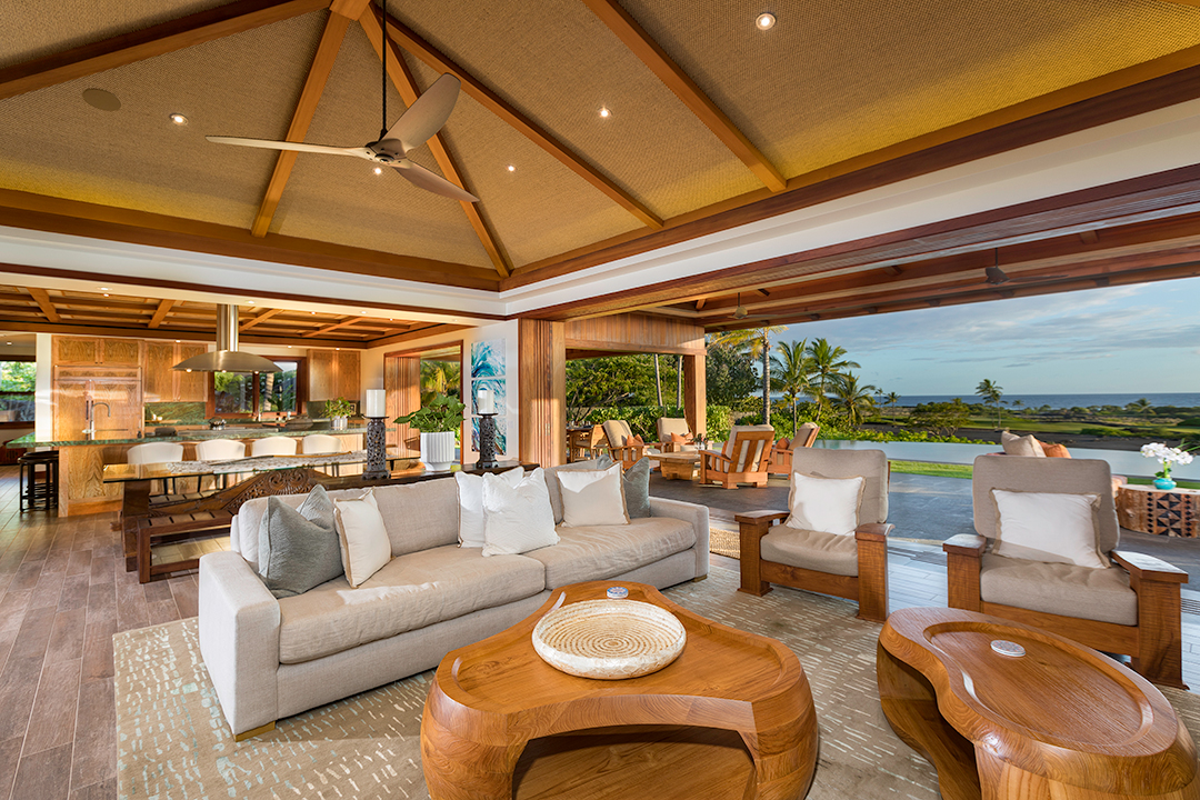 Kohanaiki Hawaiin Estate Living Room