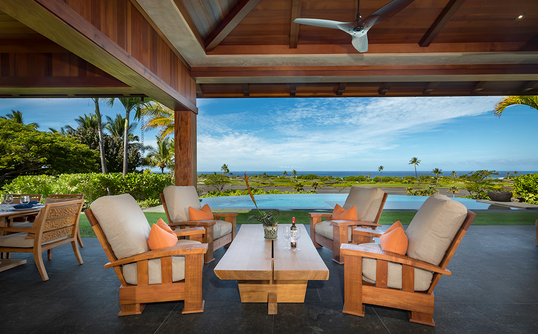 Kohanaiki Hawaiin Estate Outdoor Dining Area