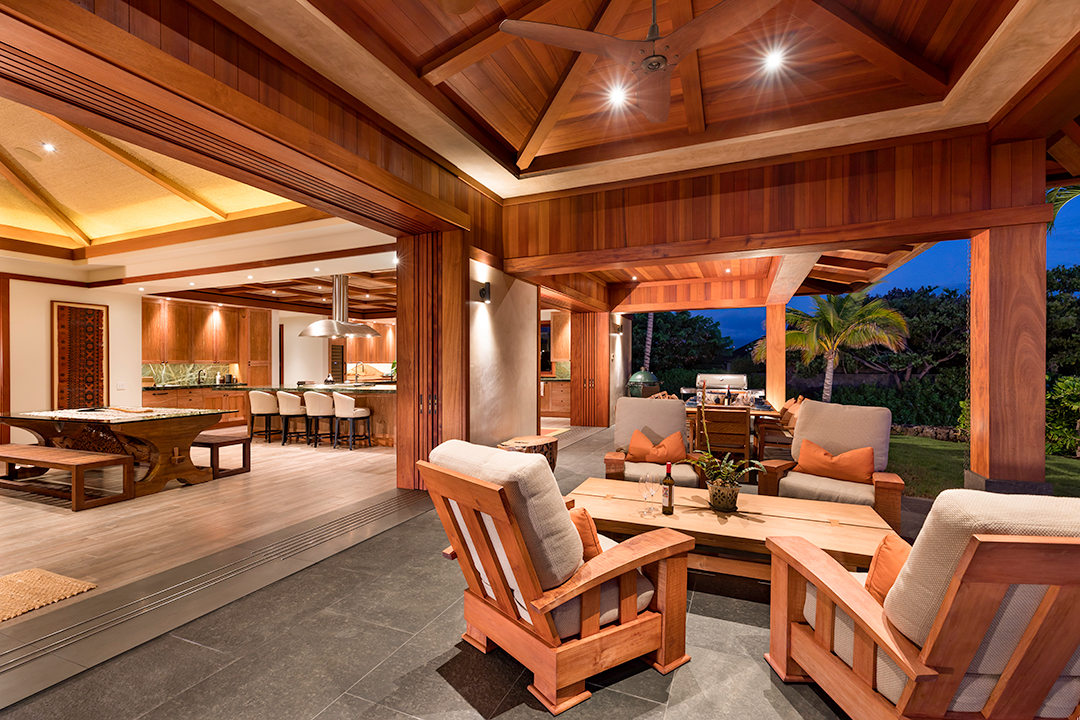 Kohanaiki Hawaiin Estate Outdoor Lounge Area