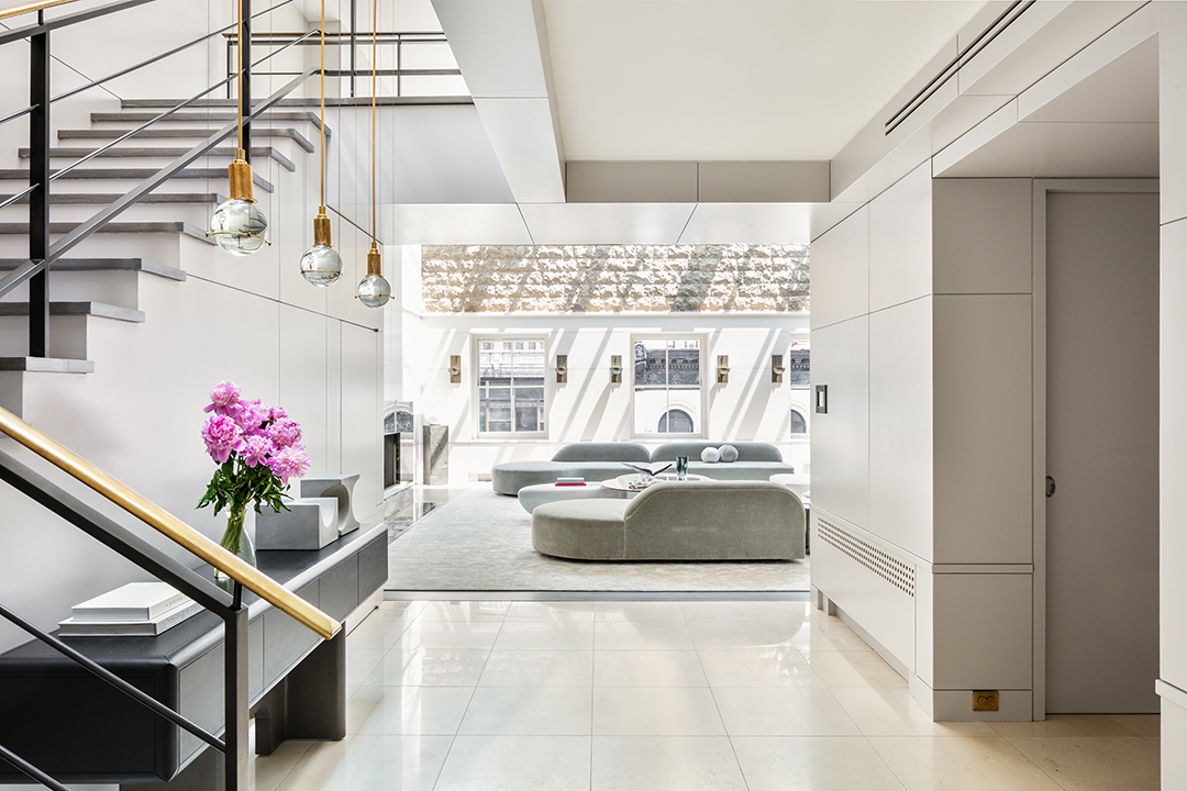 Modern Tribeca Penthouse Foyer & Living Space