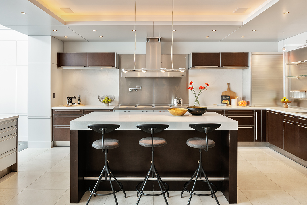 Modern Tribeca Penthouse Kitchen Island