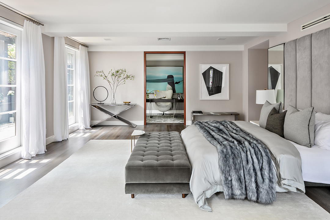 Modern Tribeca Penthouse Master Bedroom Windows