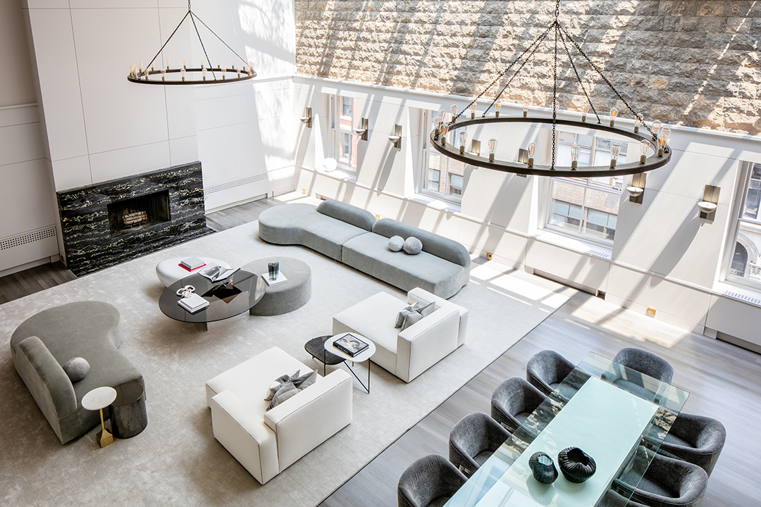 Modern Tribeca Penthouse Overhead Great Room
