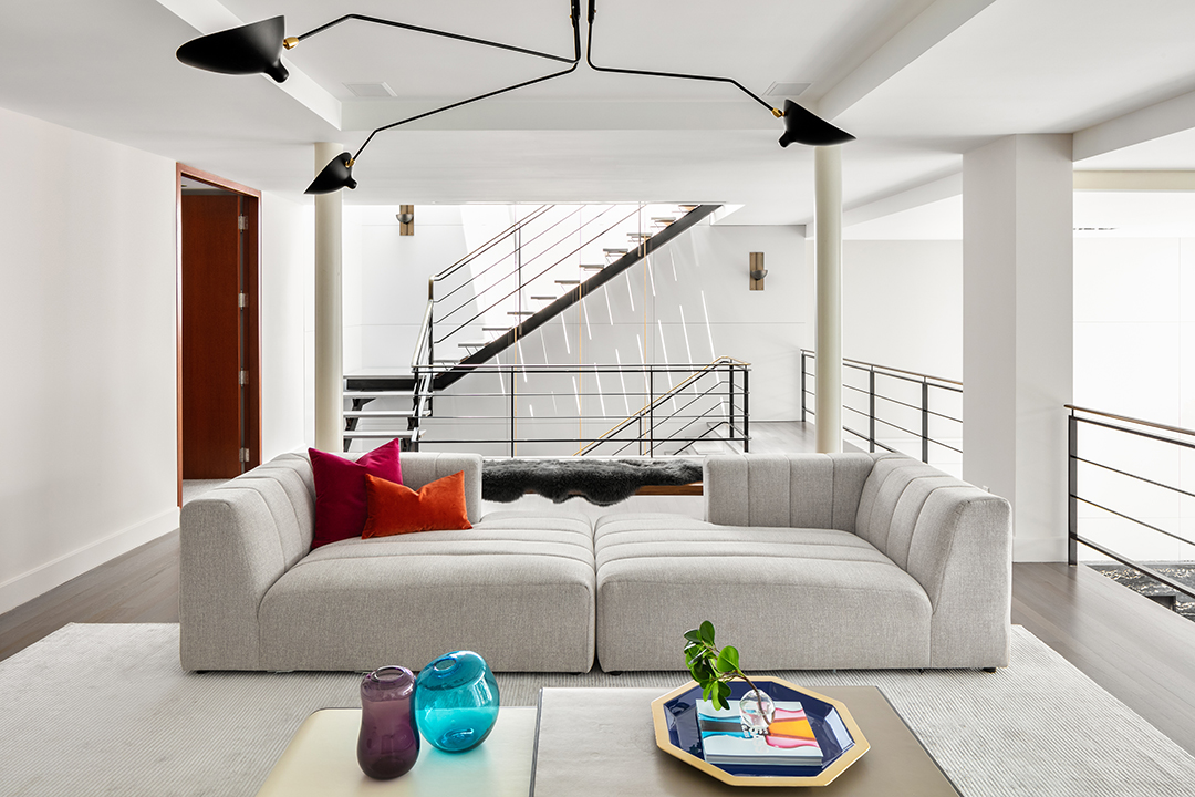 Modern Tribeca Penthouse Upstairs Sitting Area