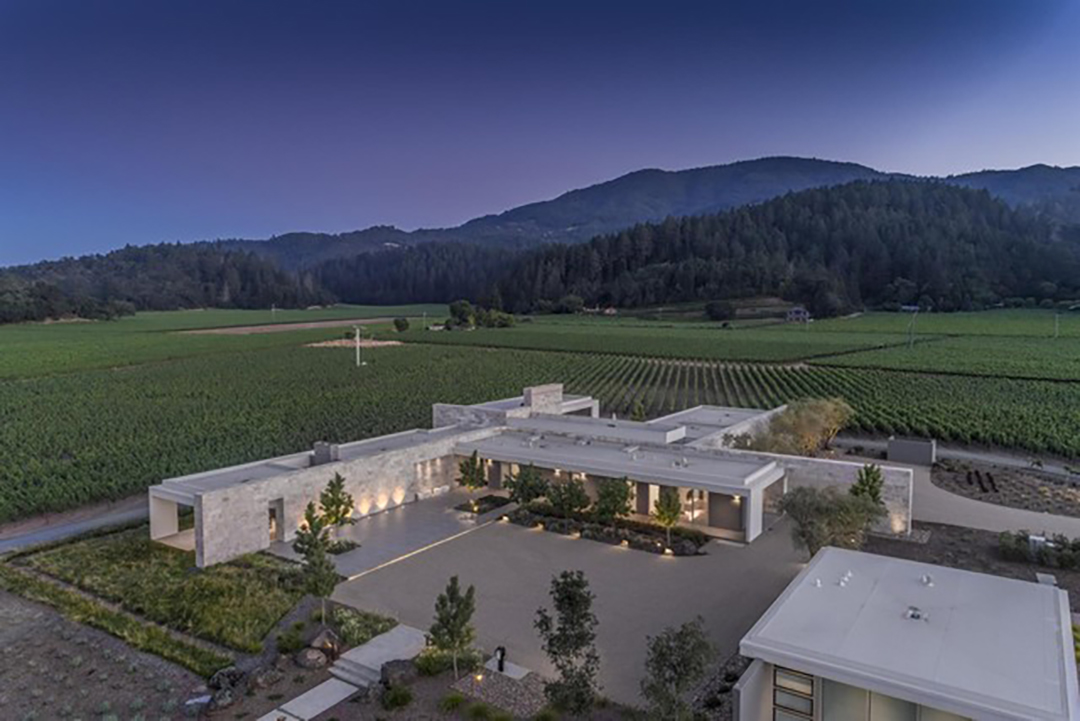 Napa Valley Modern Vineyard Estate Night