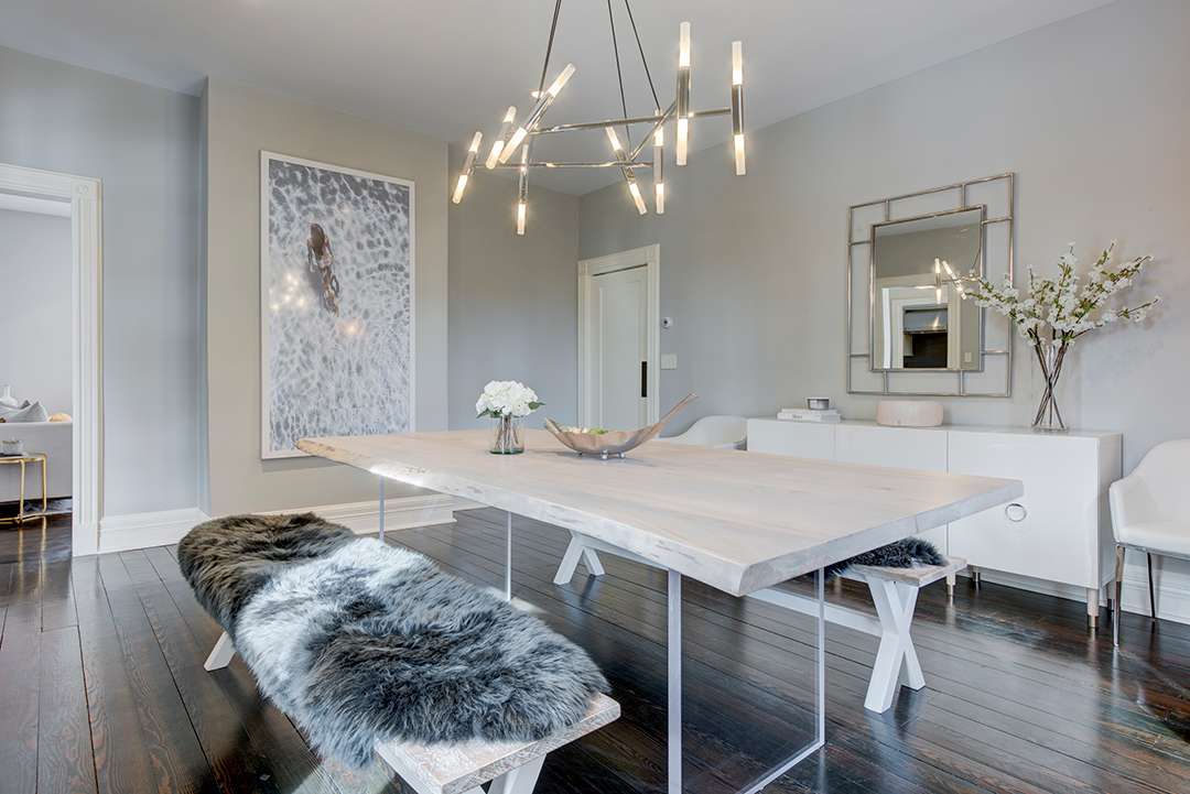 Bethenny Frankel Bridgehampton home dining room