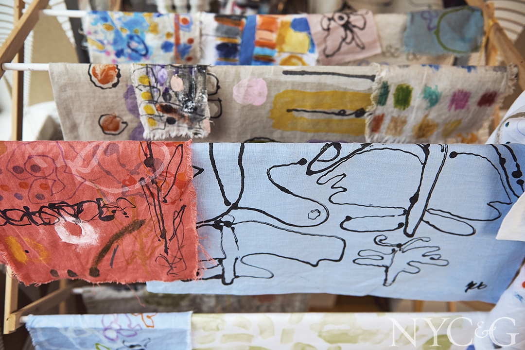 Painted Linens Drying