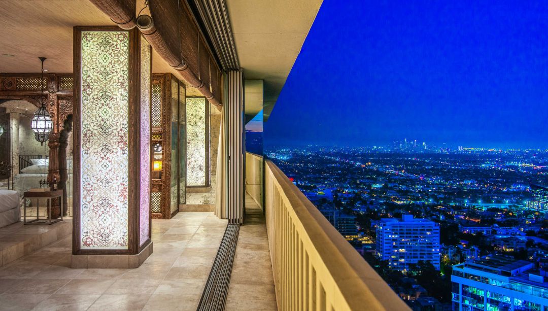 Cher West Hollywood Sierra Towers Balcony