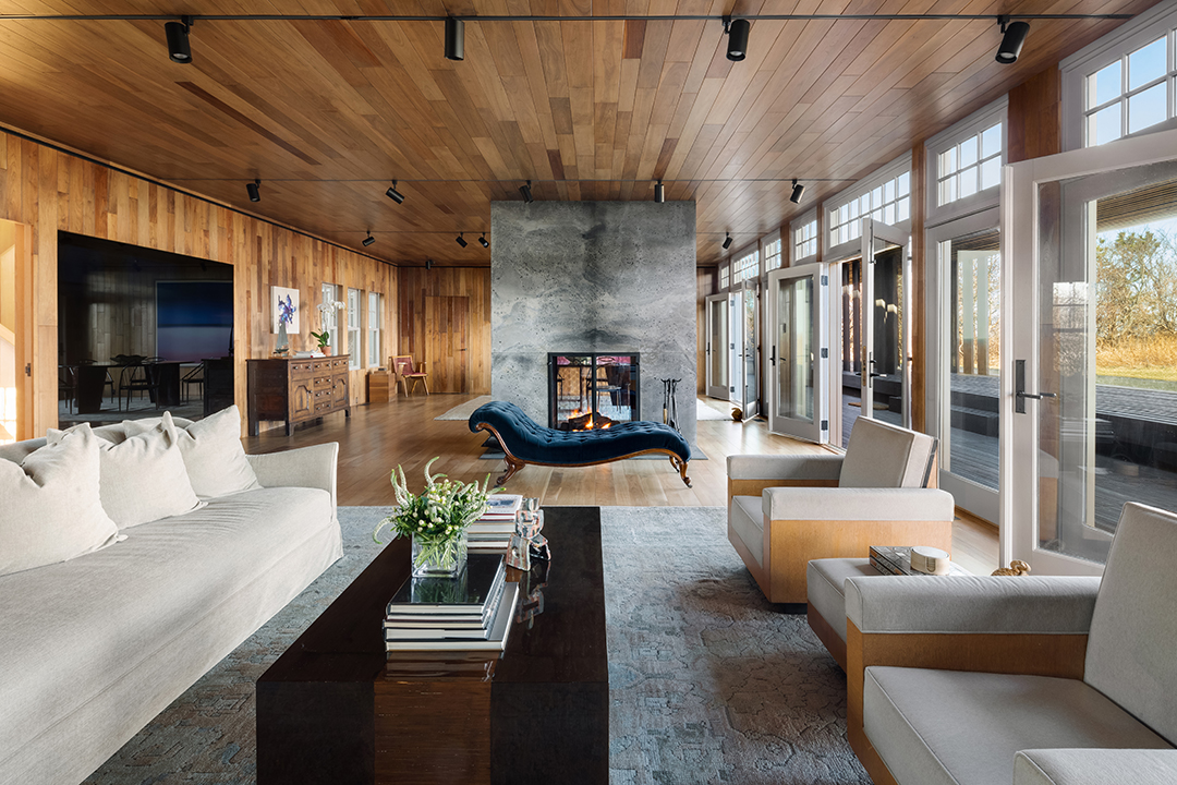 Secluded Waterfront Masterpiece In Montauk Hits The Market For 15 5m Living Room B