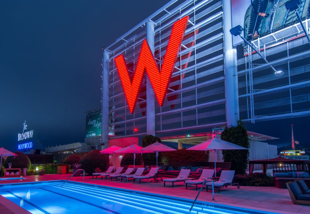 W Hollywood Hotel Marcedes Lewis Rooftop Pool