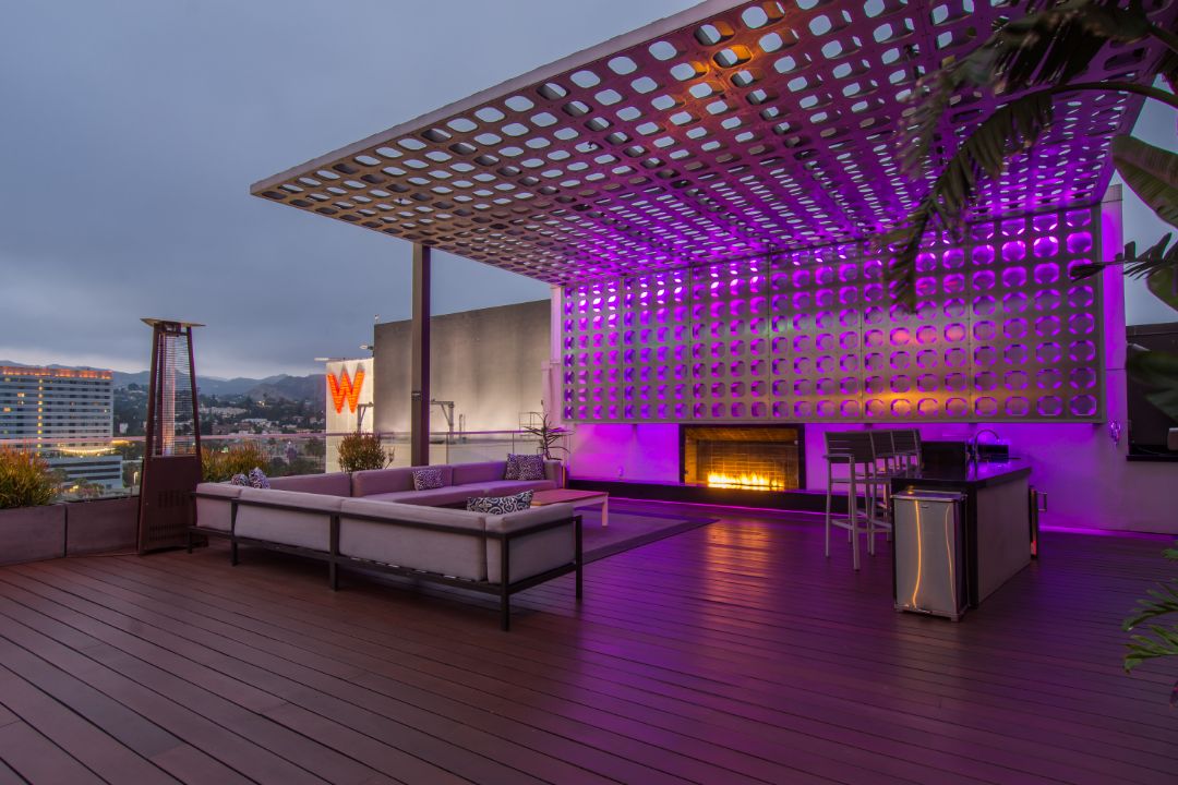 W Hollywood Hotel Marcedes Lewis Rooftop Common Space