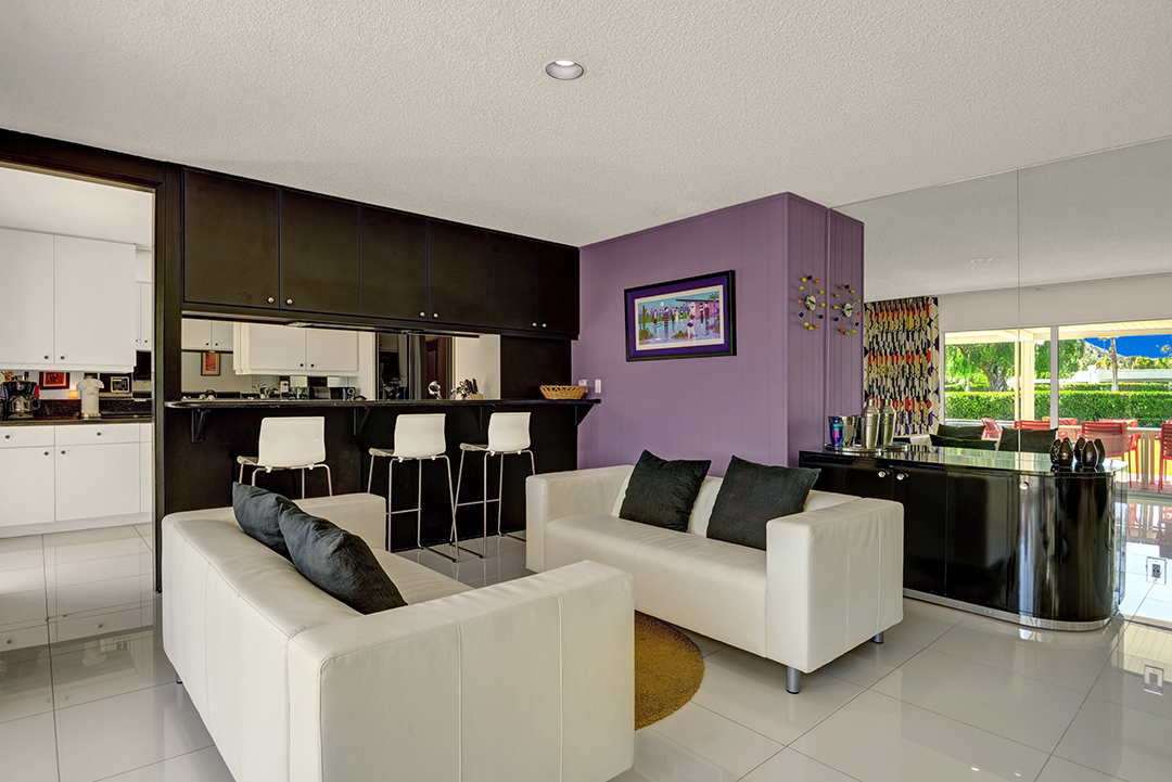 Walt Disneys Technicolor Dream House For Sale In Palm Springs Kitchen Purple