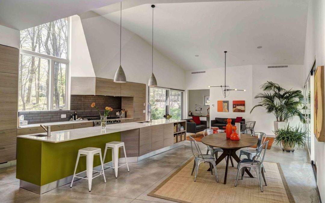 Darien Contemporary Energy Efficient Home Kitchen
