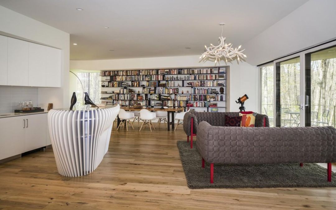 Darien Contemporary Energy Efficient Home Bar