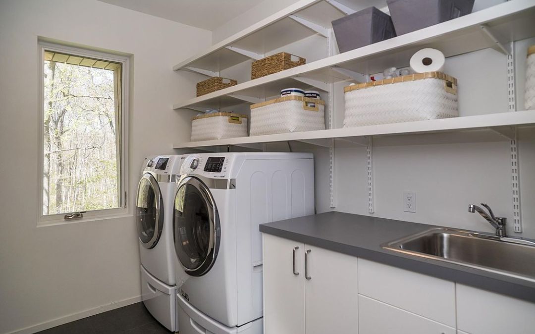 Darien Contemporary Energy Efficient Home Laundry