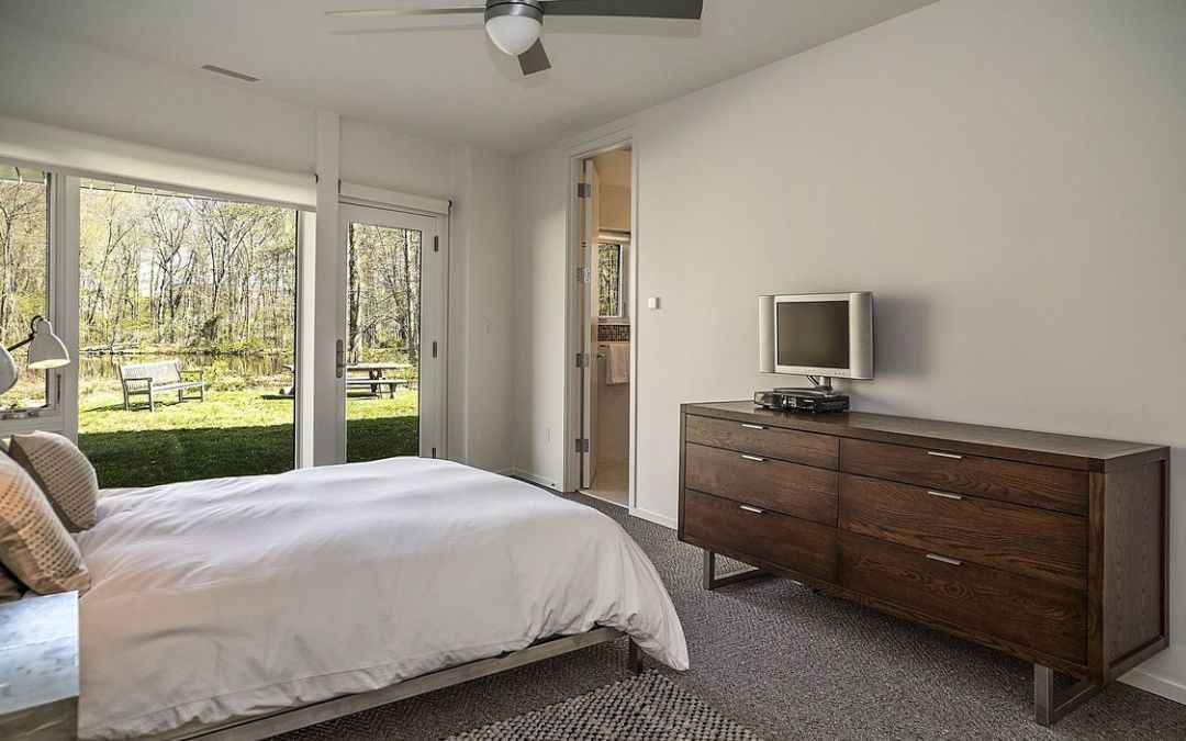 Darien Contemporary Energy Efficient Home Bedroom