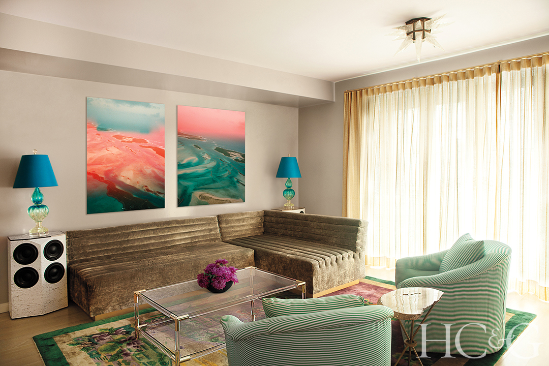 eclectic and contemporary living room