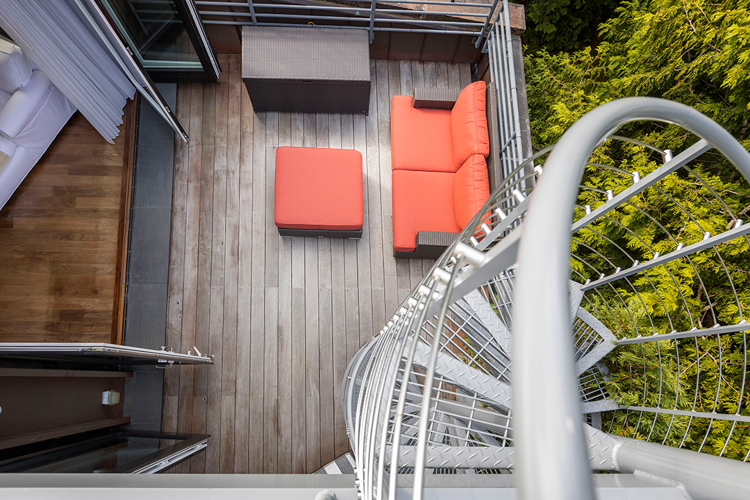 Historic Fire Station Converted Into A Modern Home Lists In Newport Rhode Island Balcony Stairs