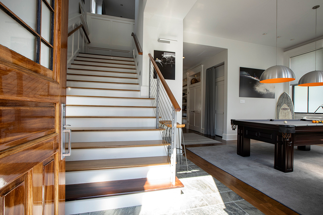 Historic Fire Station Converted Into A Modern Home Lists In Newport Rhode Island Stairs