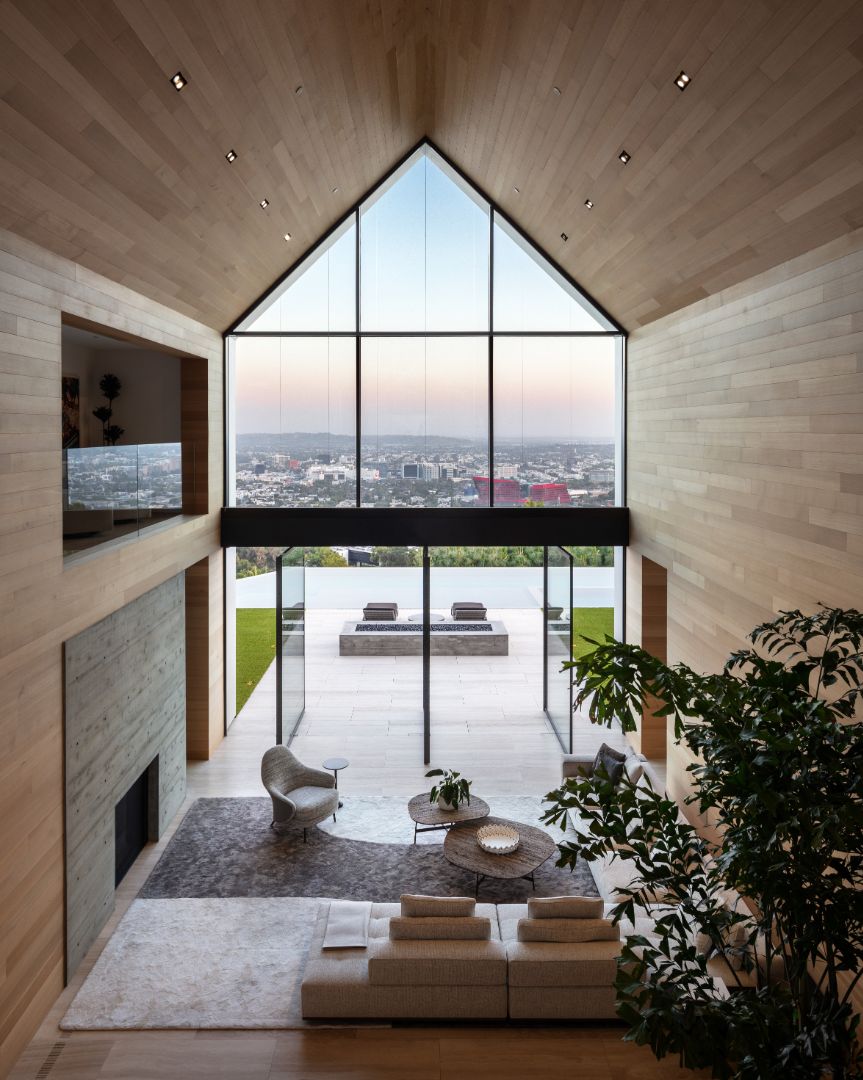 Hollywood Hills Modern Barn Living Room