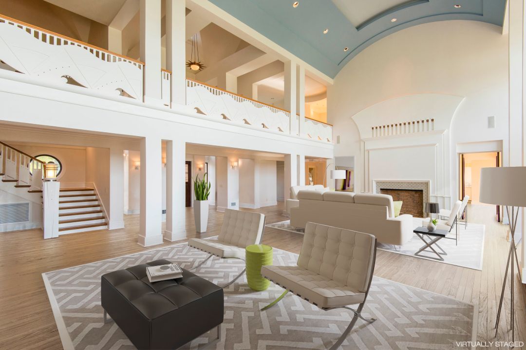 Kiawah Island Oceanfront Shingle Home Open Living Room
