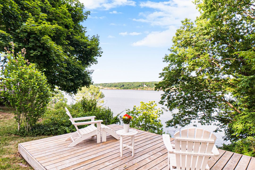Luann De Lesseps Hudson Riverfront Home Deck
