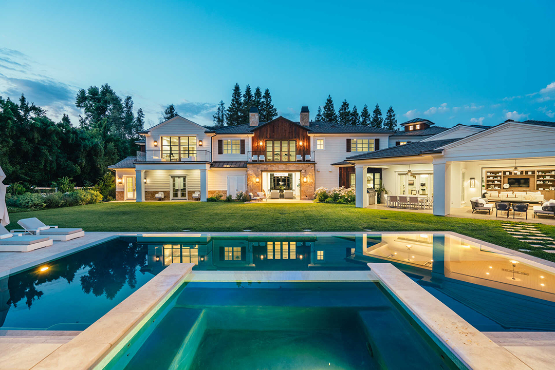 The Weeknds Captivating Hidden Hills Mansion For Sale 25m Exterior Night