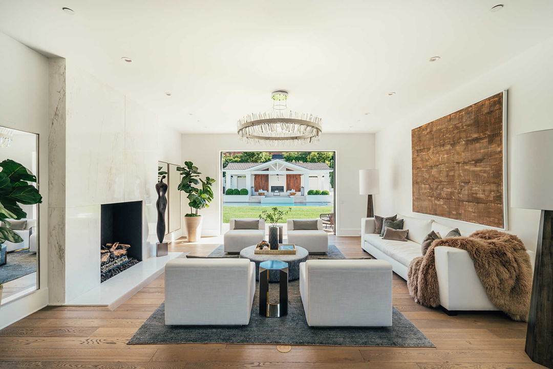 The Weeknds Captivating Hidden Hills Mansion For Sale 25m Living Room