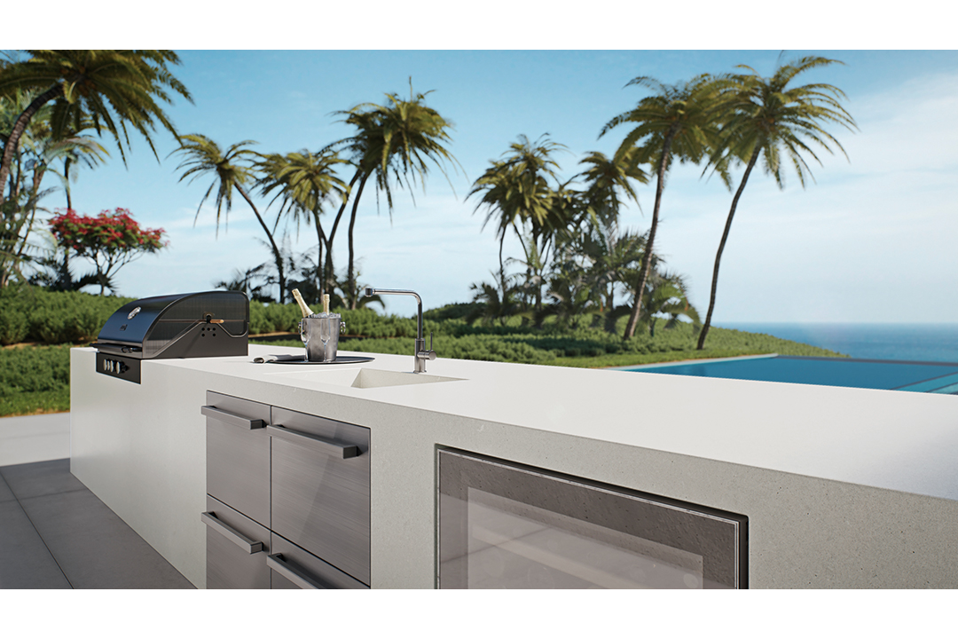 Caesarstone Olaris Counter For Outdoor Kitchen
