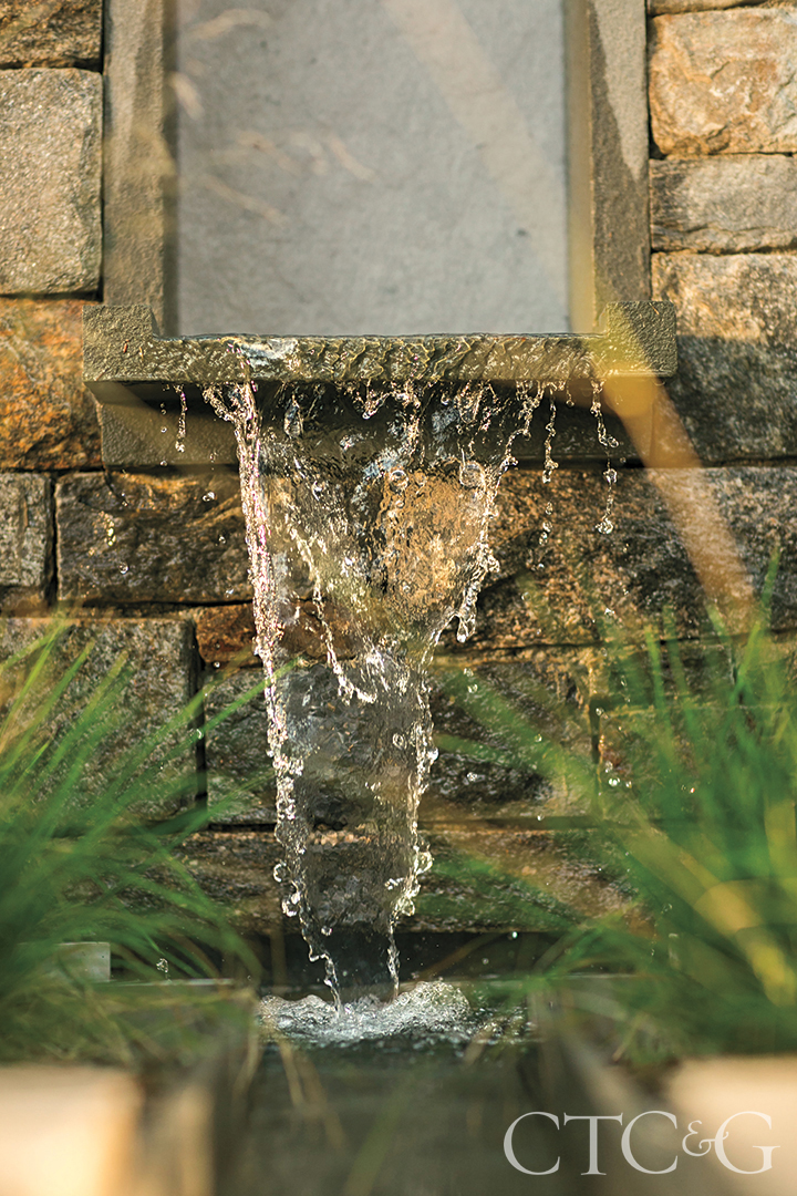 Greenwich Landscaping Water Feature Close Up