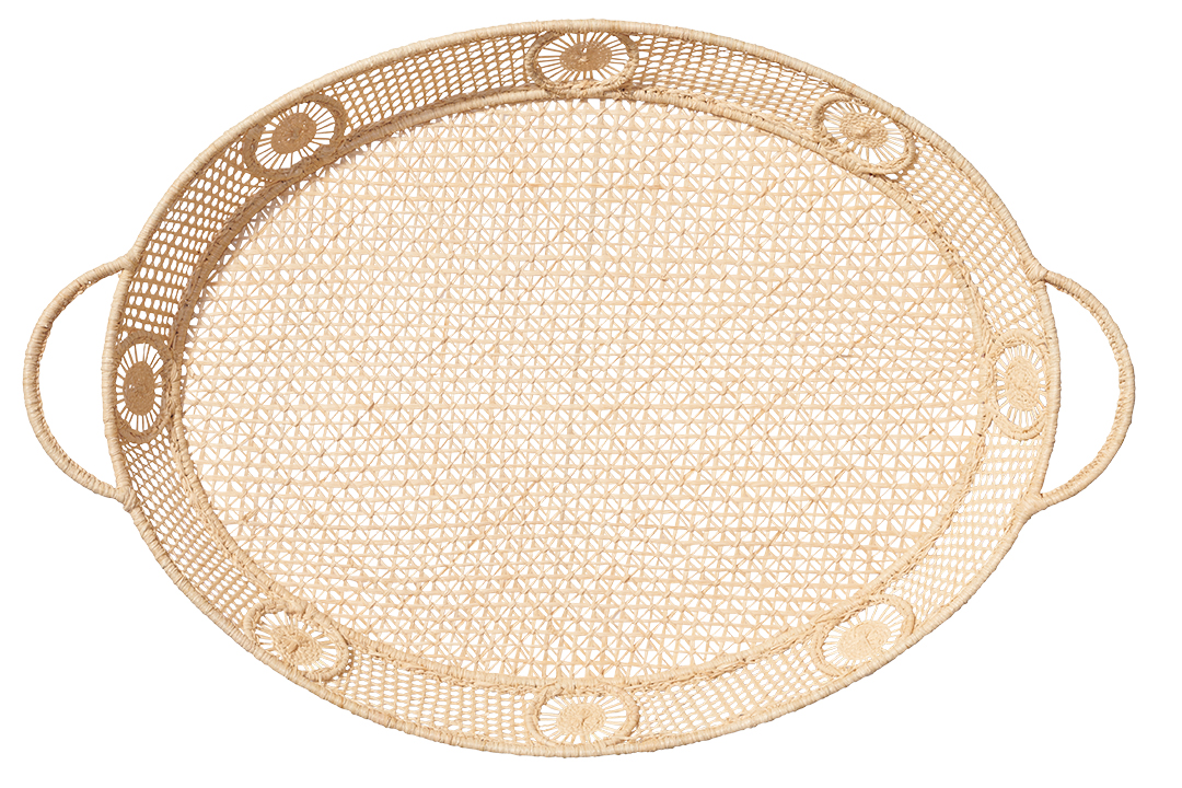 Oval Raffia Tray