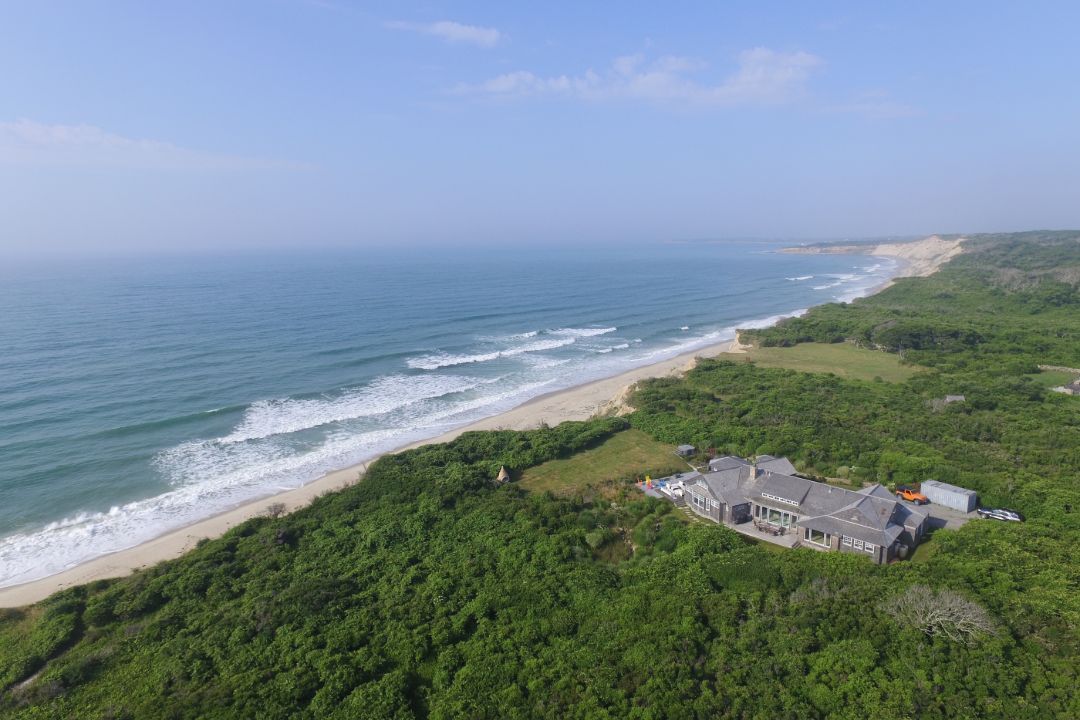 Marthas Vineyard Private Beach Aerial
